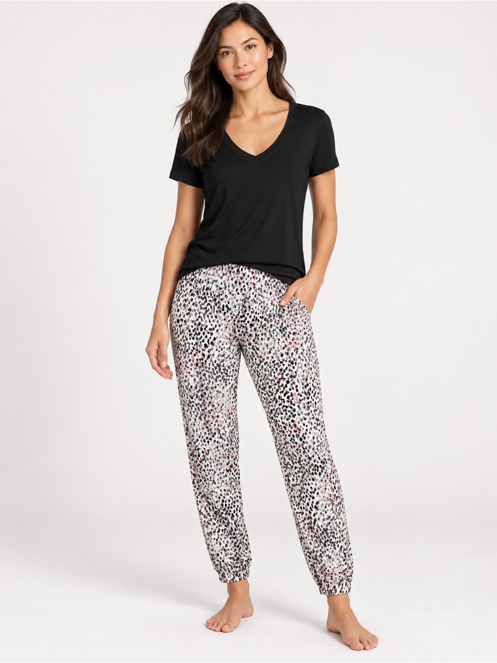 Black T-Shirt & Joggers 2 Piece Outfit